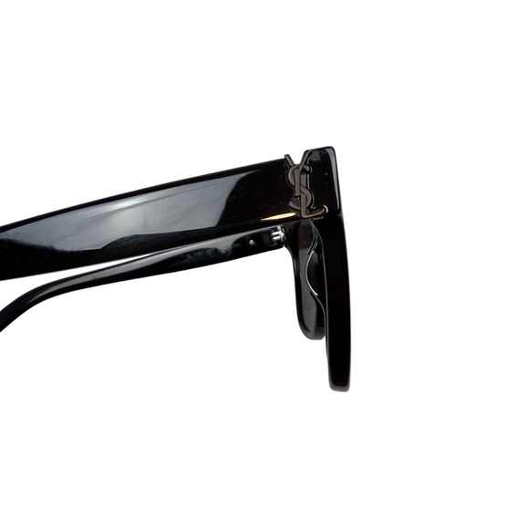Saint Laurent YSL Logo SL M40 Sunglasses Black with Leather Case - Picture 12 of 16